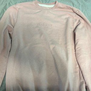 Women's retro Sweat Shirt - Pastel Pink - Large